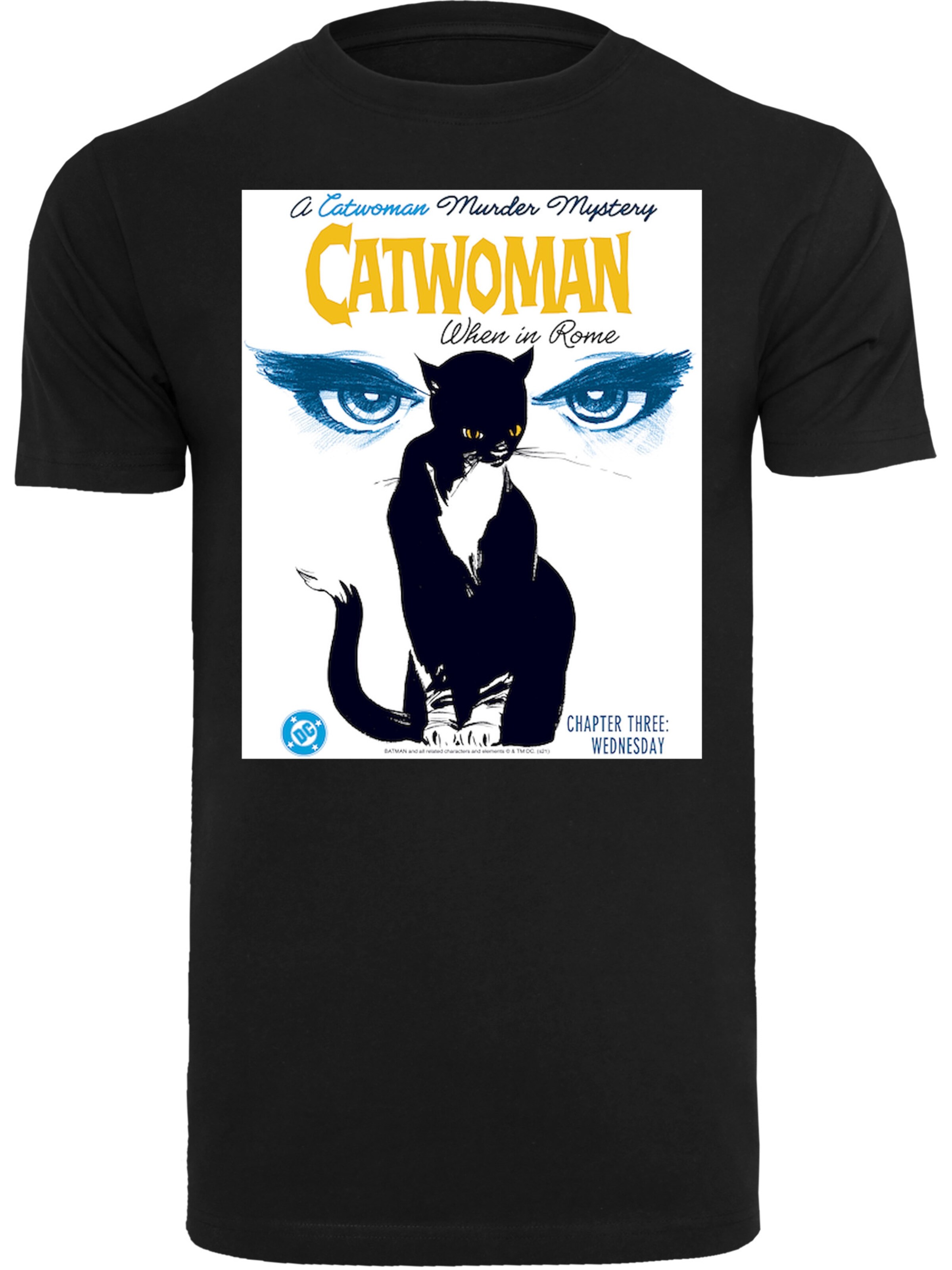 T-Shirt 'DC Comics Batman Catwoman When In Rome' F4NT4STIC en noir : devant
