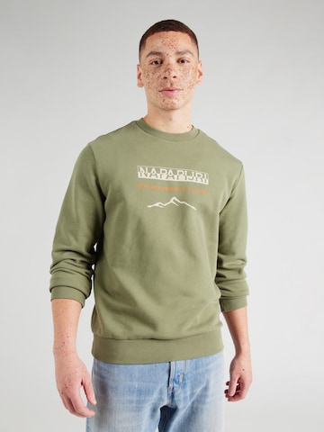 NAPAPIJRI Mikina 'BANEM' – zelená: přední strana