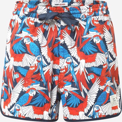 Tommy Jeans Shorts in rauchblau / dunkelblau / rot / weiß, Produktansicht