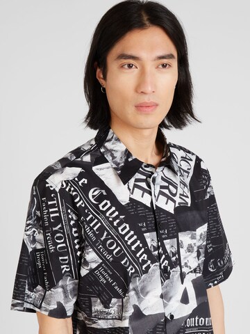Versace Jeans Couture Comfort fit Button Up Shirt in Black
