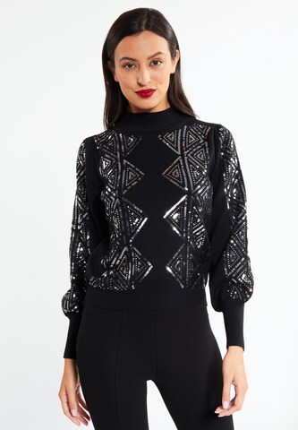 faina Pullover in Schwarz: Vorderseite