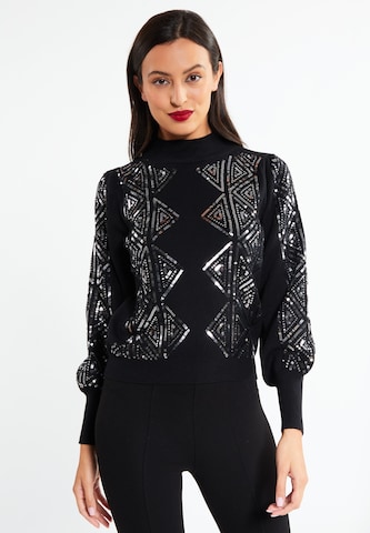 Pull-over faina en noir : devant