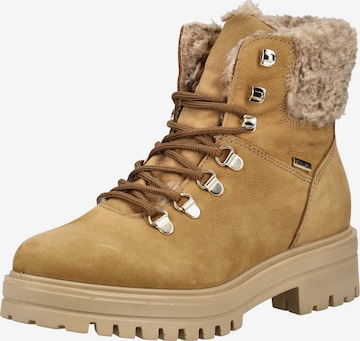 IMAC Lace-up bootie in Beige: front