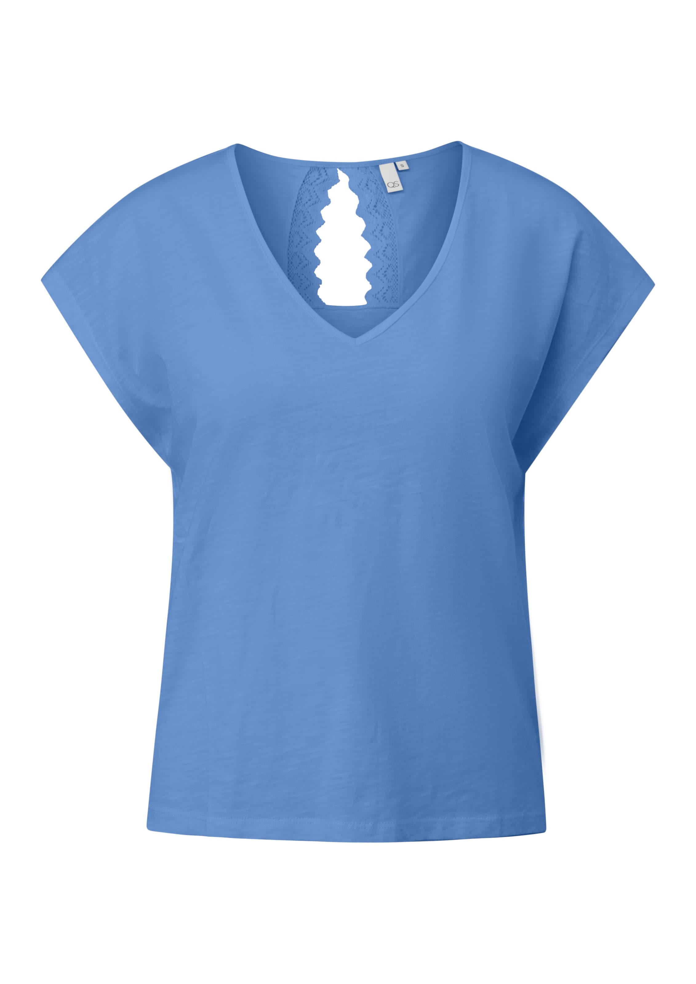 T-shirt QS en bleu : devant