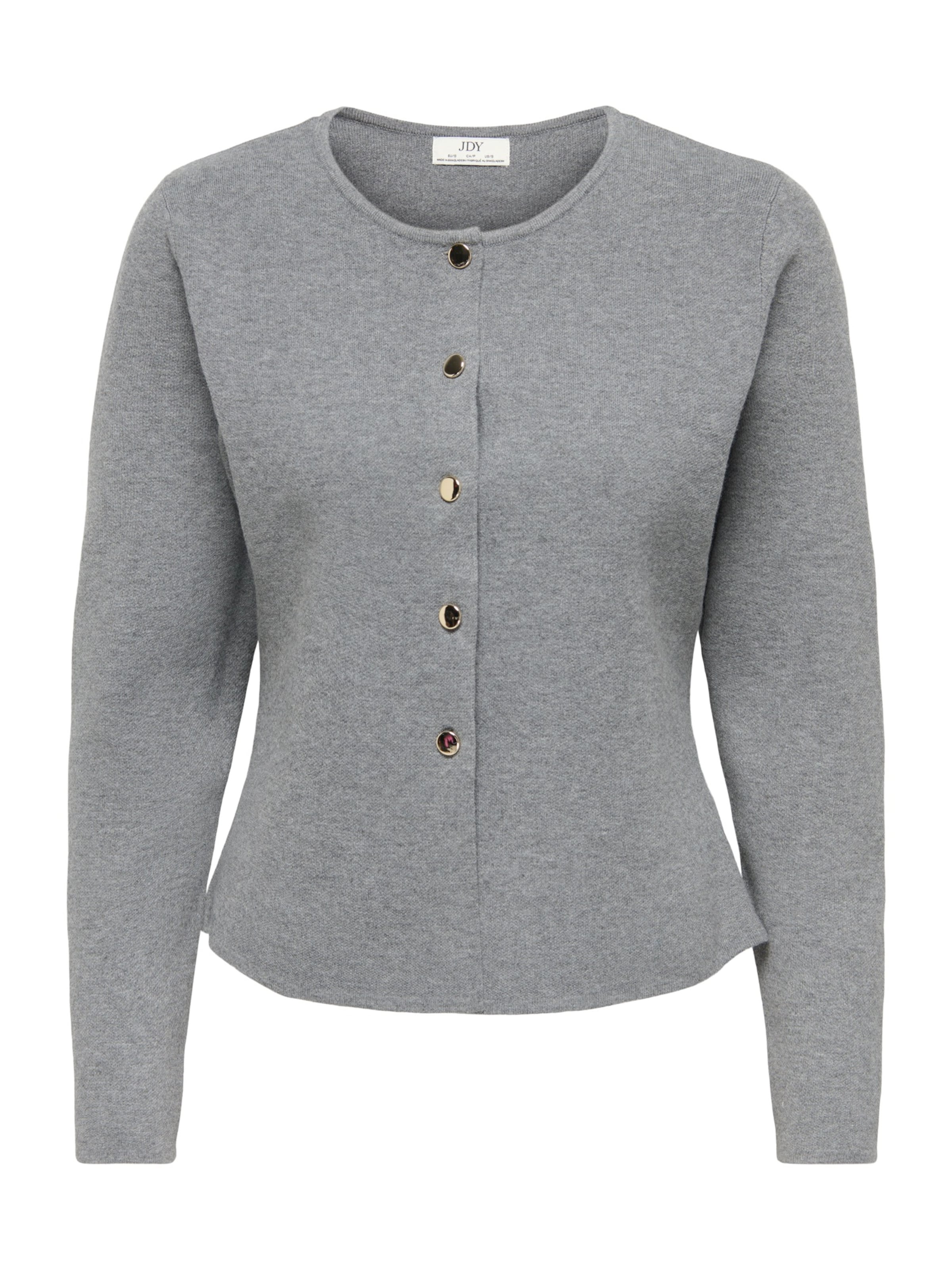JDY Knit Cardigan 'JDYPRIME' in Grey: front