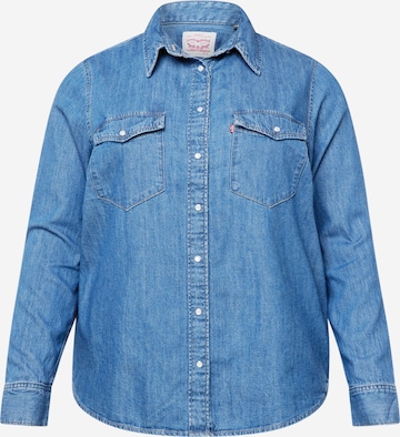 Levi's® Plus - Blusa 'PL Iconic Western' em azul: frente