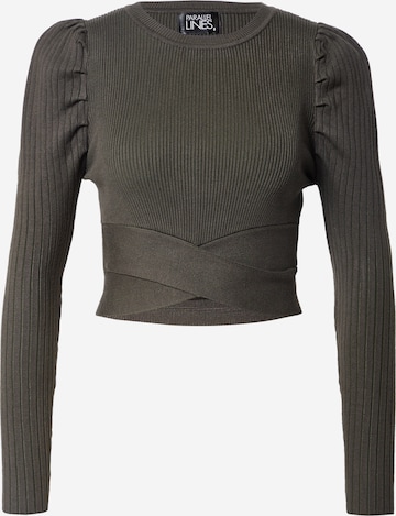 Parallel Lines Sweater in Green: front