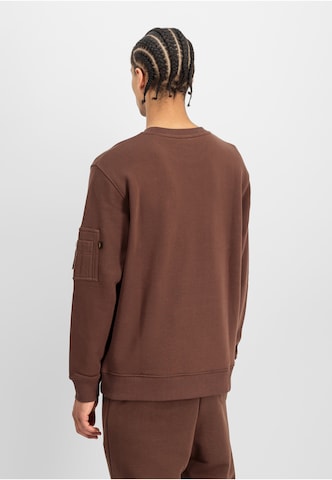 ALPHA INDUSTRIES Μπλούζα φούτερ 'Dtm' σε καφέ