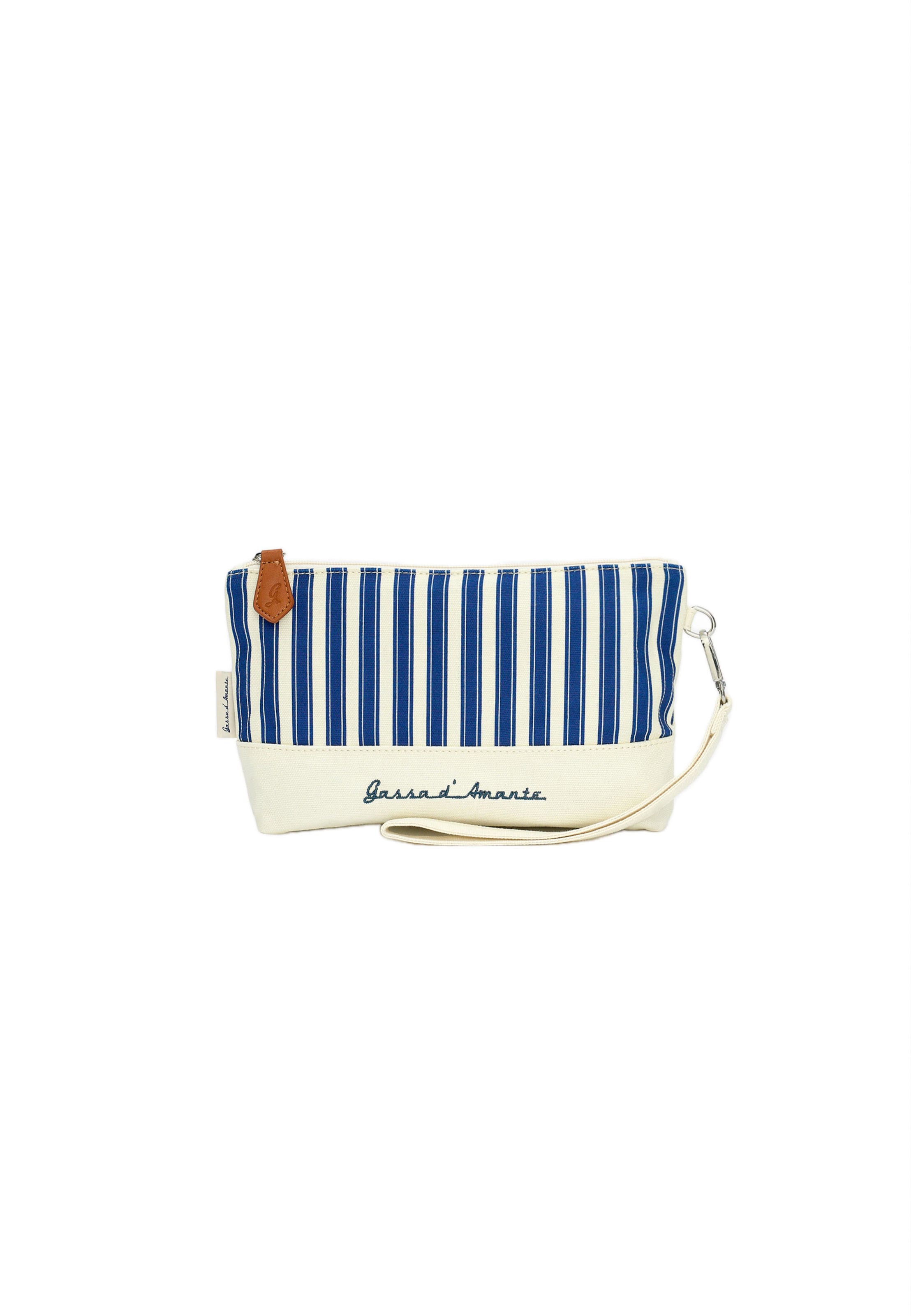 Gassa d'Amante Schoudertas 'Alassio' in Blauw: voorkant
