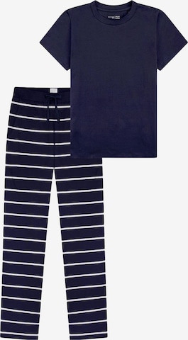 SCHIESSER Pajama 'Mix & Relax' in Blue: front