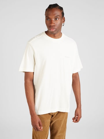 T-Shirt Abercrombie & Fitch en blanc : devant