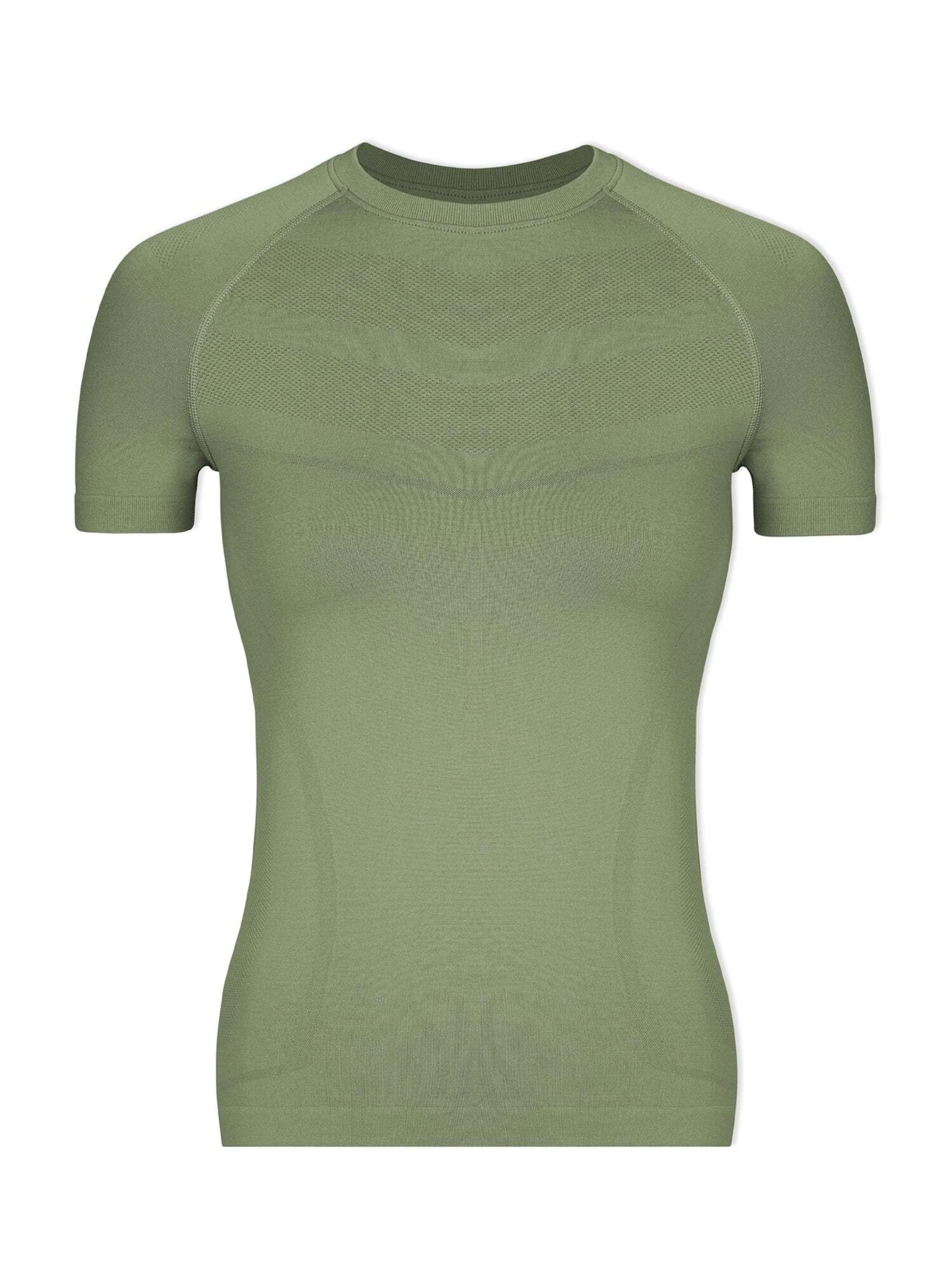 SNOCKS Funktionsshirt 'Seamless' in Grün: Vorderseite