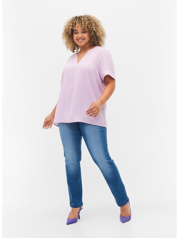 Zizzi Blouse 'Anni' in Lila