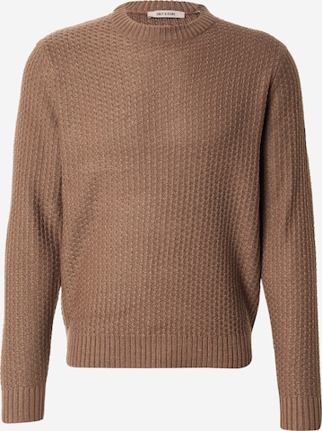 Pull-over 'ONSALAM' Only & Sons en marron : devant