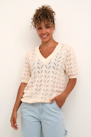 Pull-over 'Hami' Cream en beige : devant