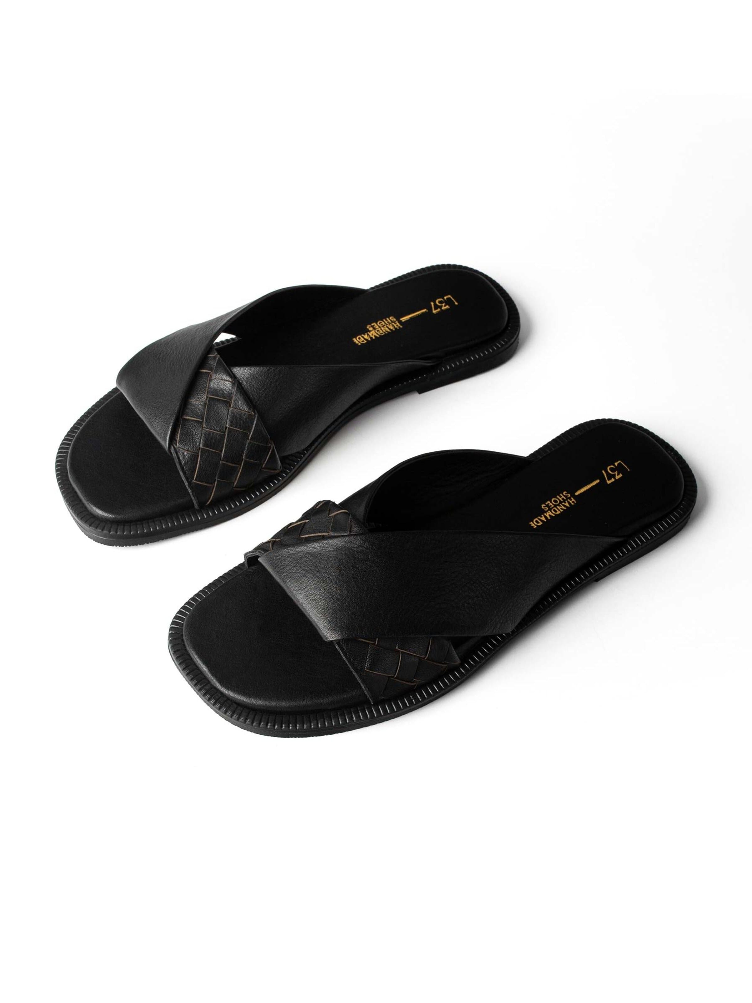 L37 HANDMADE SHOES - Sapato Slip-on 'VICTORY' em preto