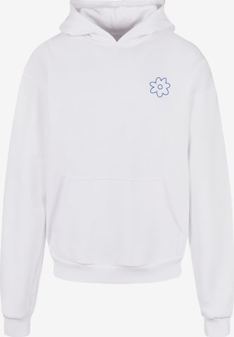 Merchcode Sweatshirt 'Flower' in Weiß: Vorderseite