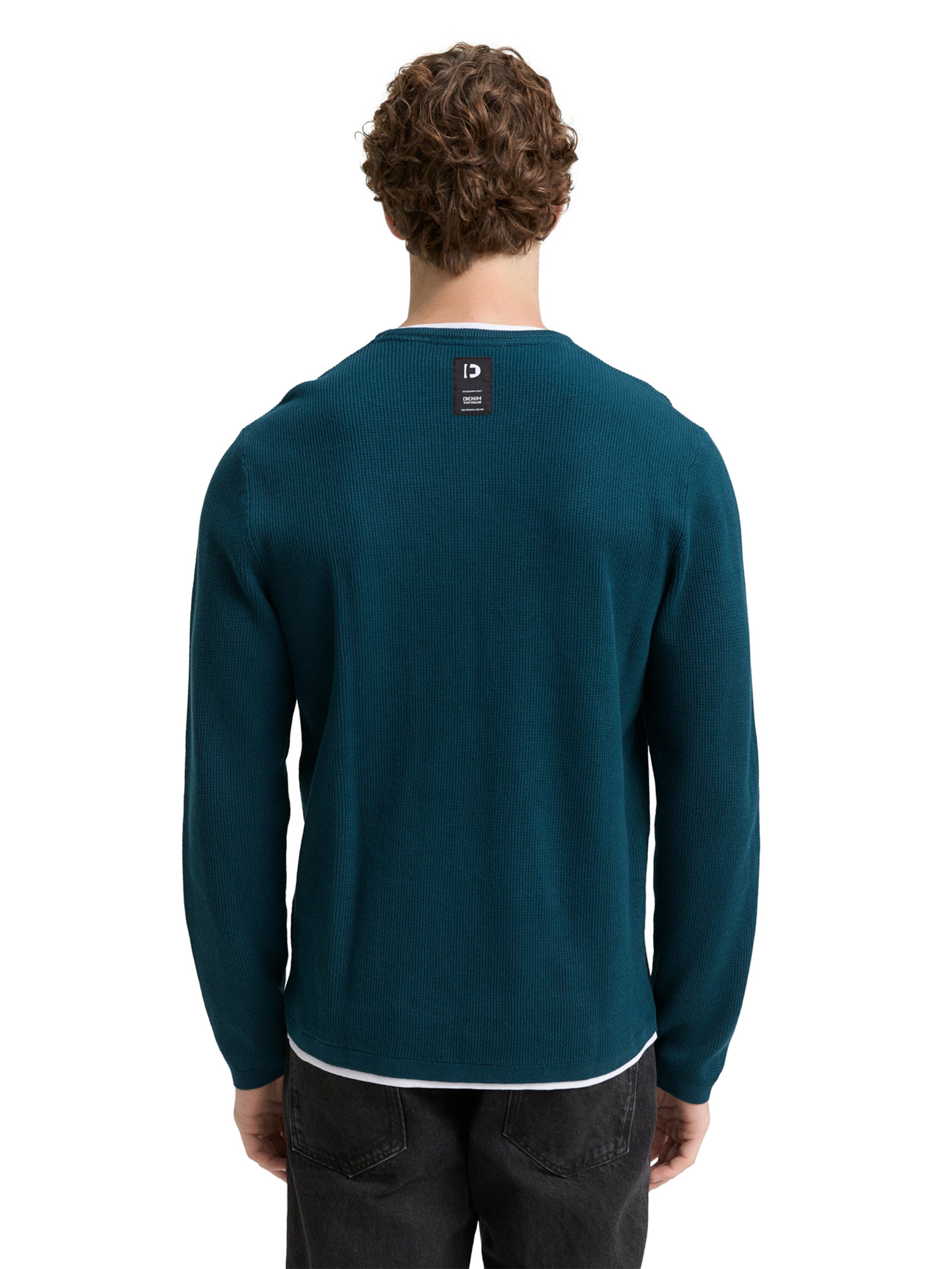 TOM TAILOR DENIM Sweater in Green