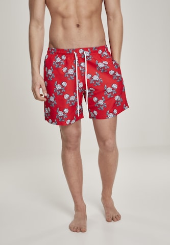 Urban Classics Zwemshorts in Rood: voorkant