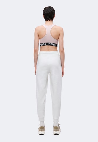 PUMA Tapered Παντελόνι φόρμας 'ESS No. 1' σε λευκό