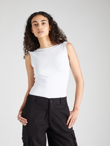 WEEKDAY Top 'Alba' | siva barva: sprednja stran