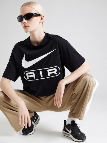 juoda Nike Sportswear Laisvi marškinėliai 'Air'