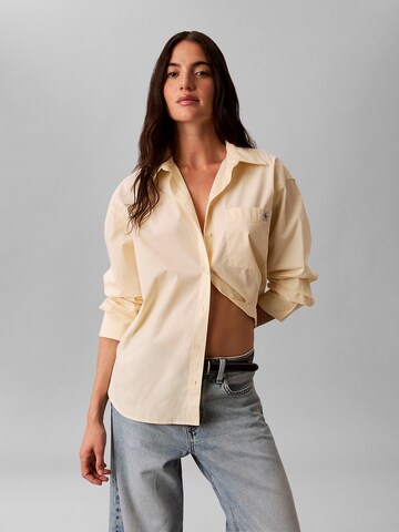 Calvin Klein Jeans Bluse in Beige: Vorderseite