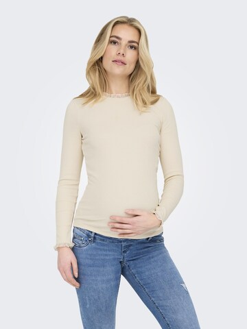 Only Maternity Shirt 'OLMLeslie' in Grijs: voorkant