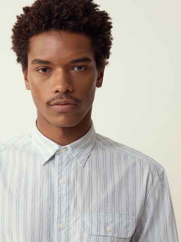 Next Regular fit Button Up Shirt in Blue