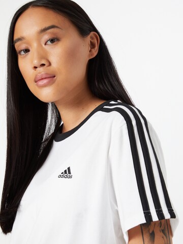 ADIDAS SPORTSWEAR Функциональная футболка 'Essentials 3-Stripes' в Белый