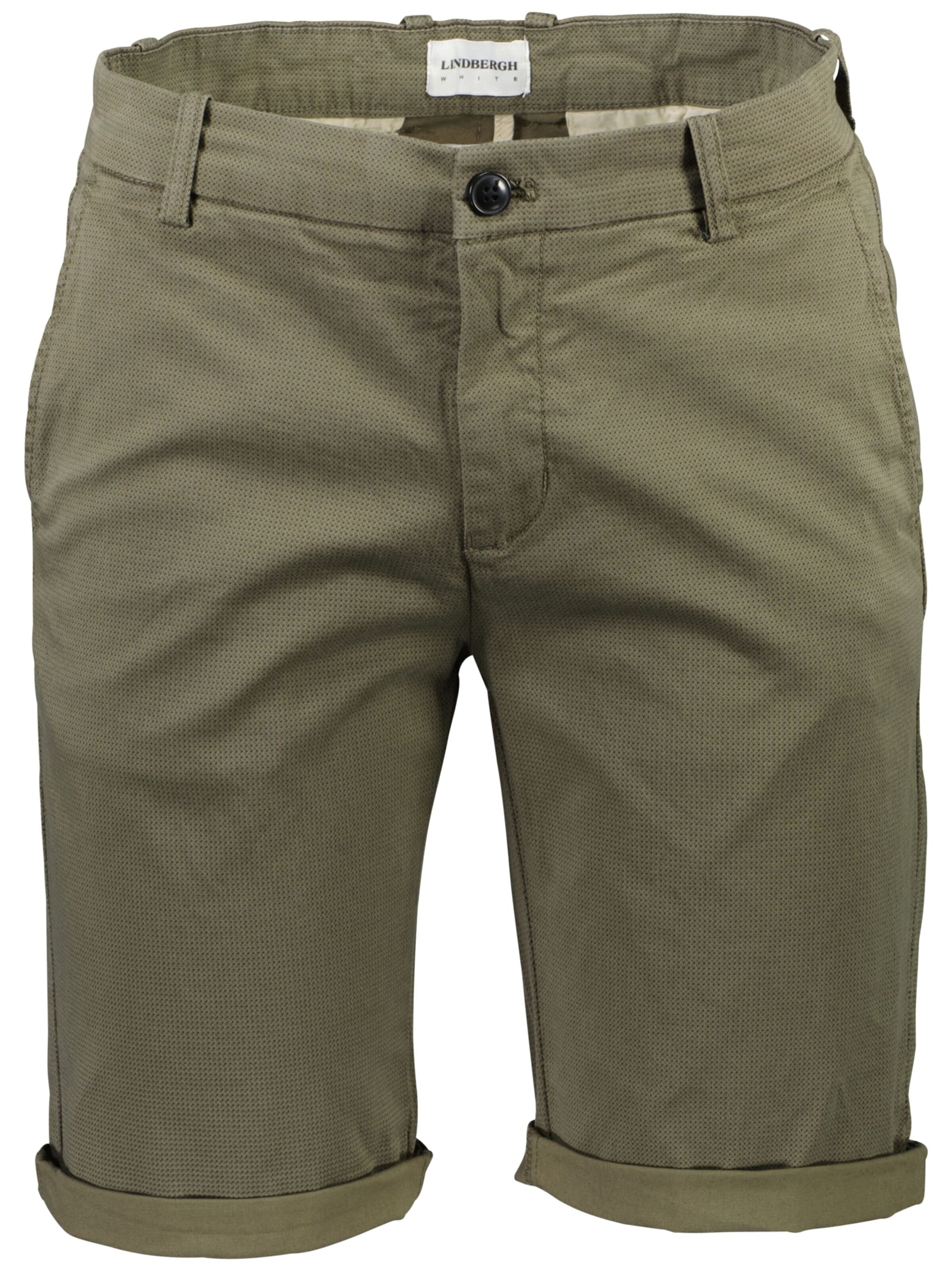 Lindbergh Regular Chino in Groen: voorkant