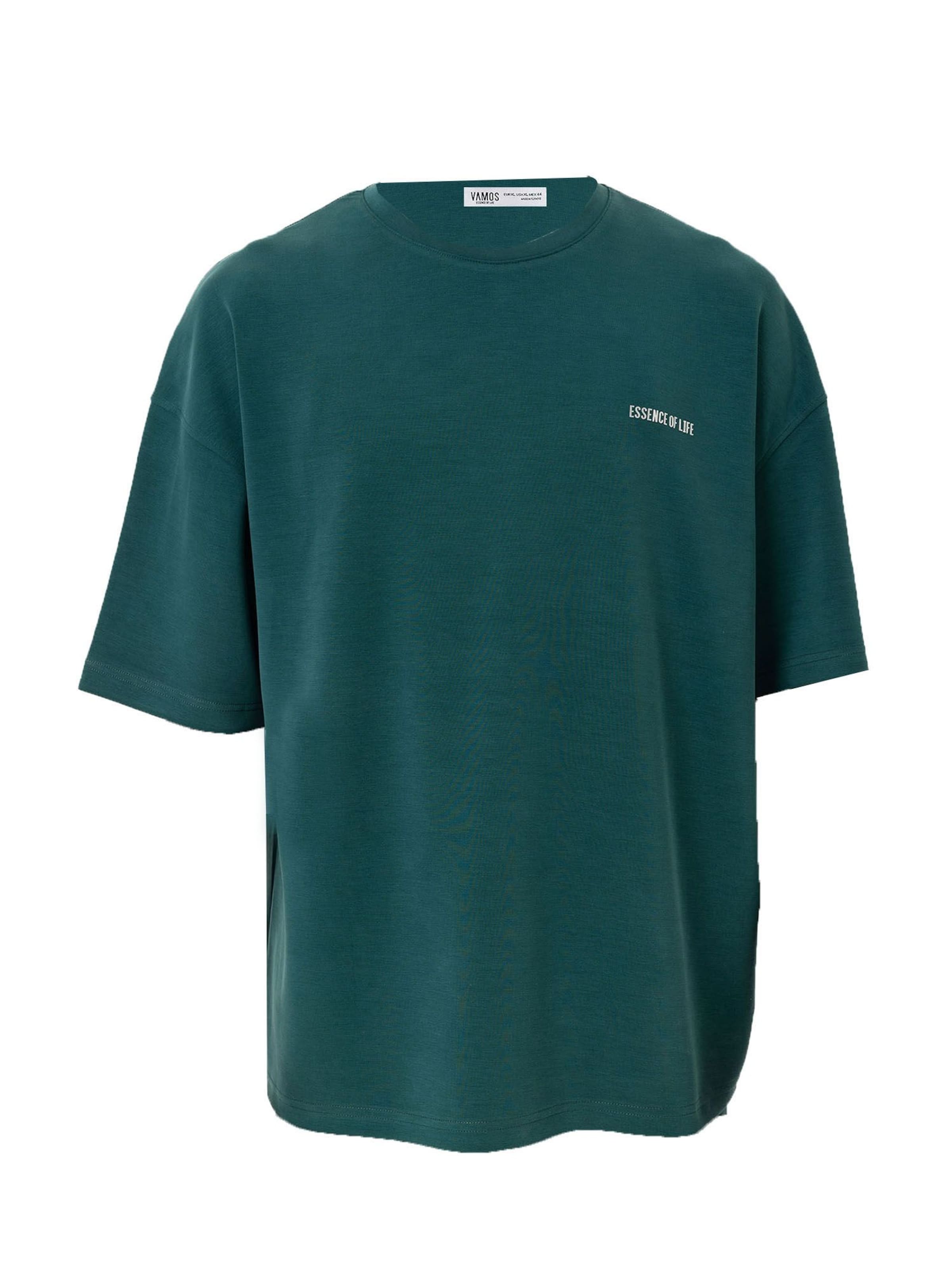 VAMOS CLO Футболка 'Japanese Iris' в Зеленый: спереди