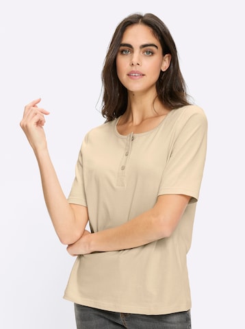 heine Shirt in Beige: voorkant