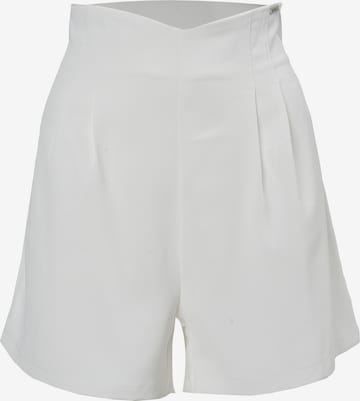Pantalon à pince Influencer en blanc : devant