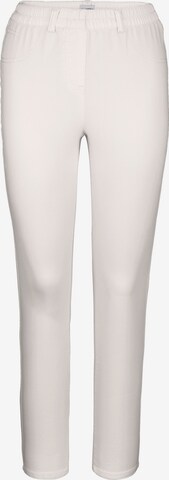 MIAMODA Slim fit Pants in White: front