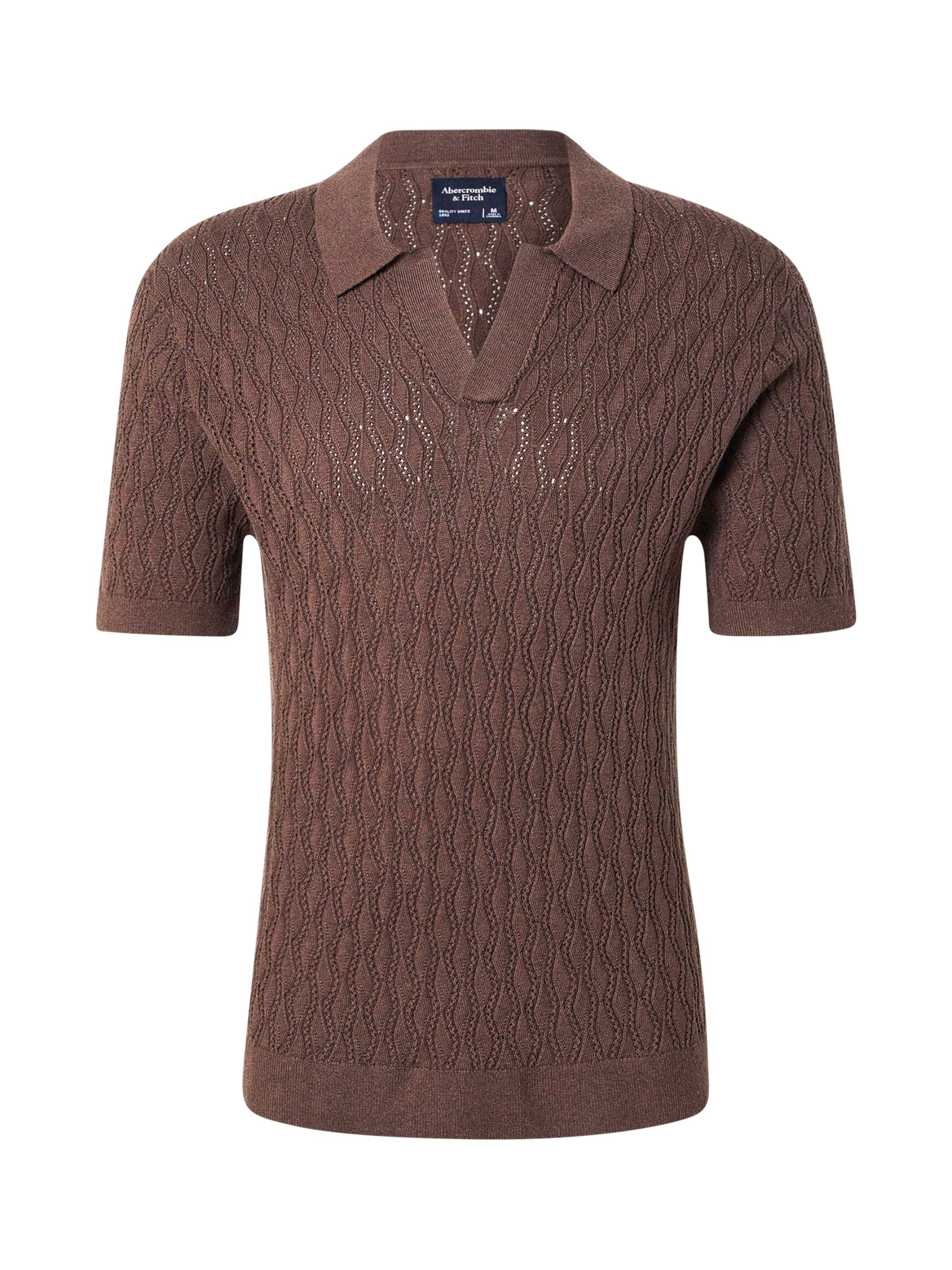 Abercrombie & Fitch Пуловер в кафяво: отпред