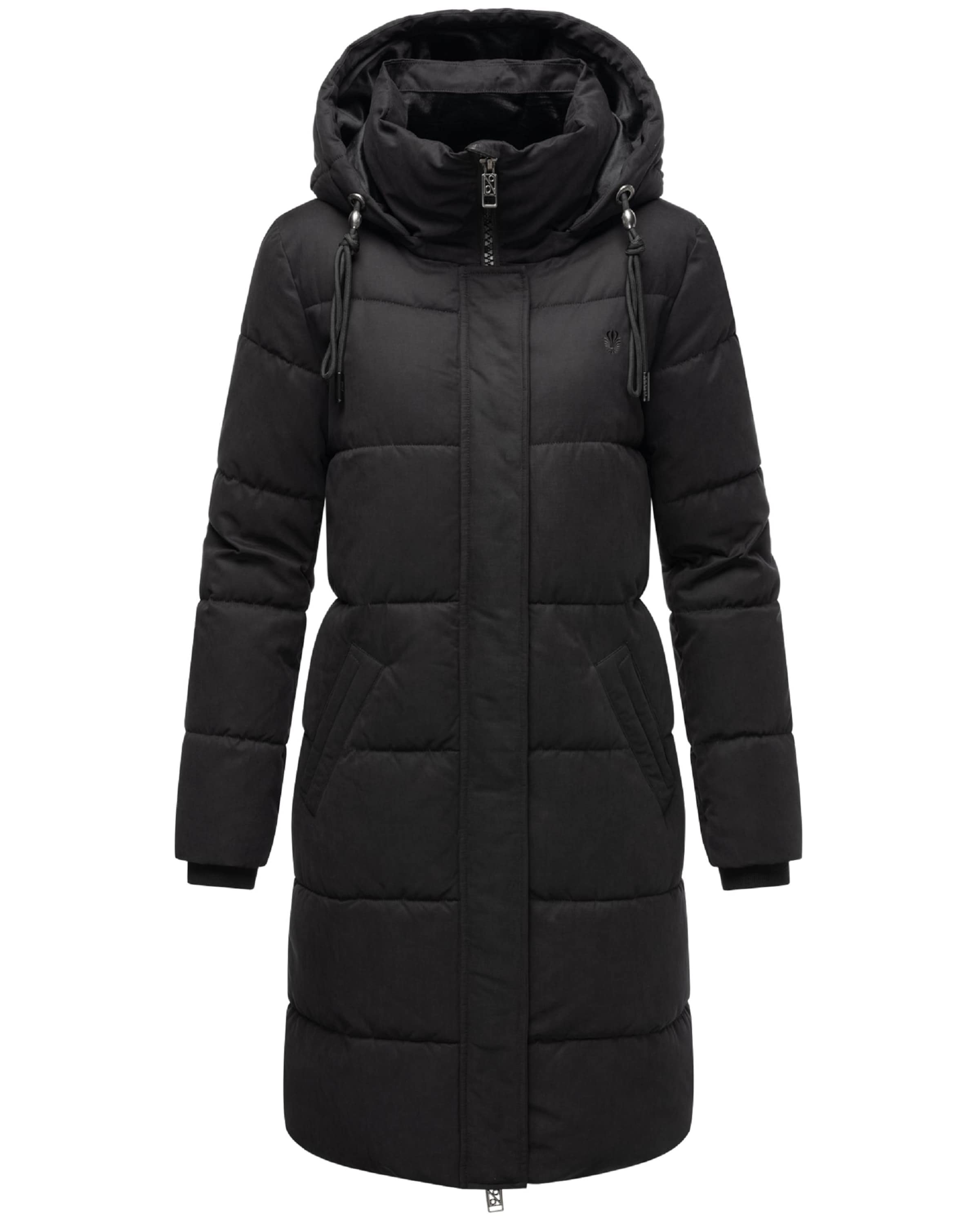 NAVAHOO Winter coat in Black: front