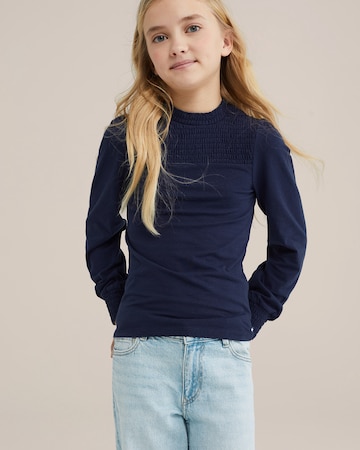Maglietta di WE Fashion in blu: frontale