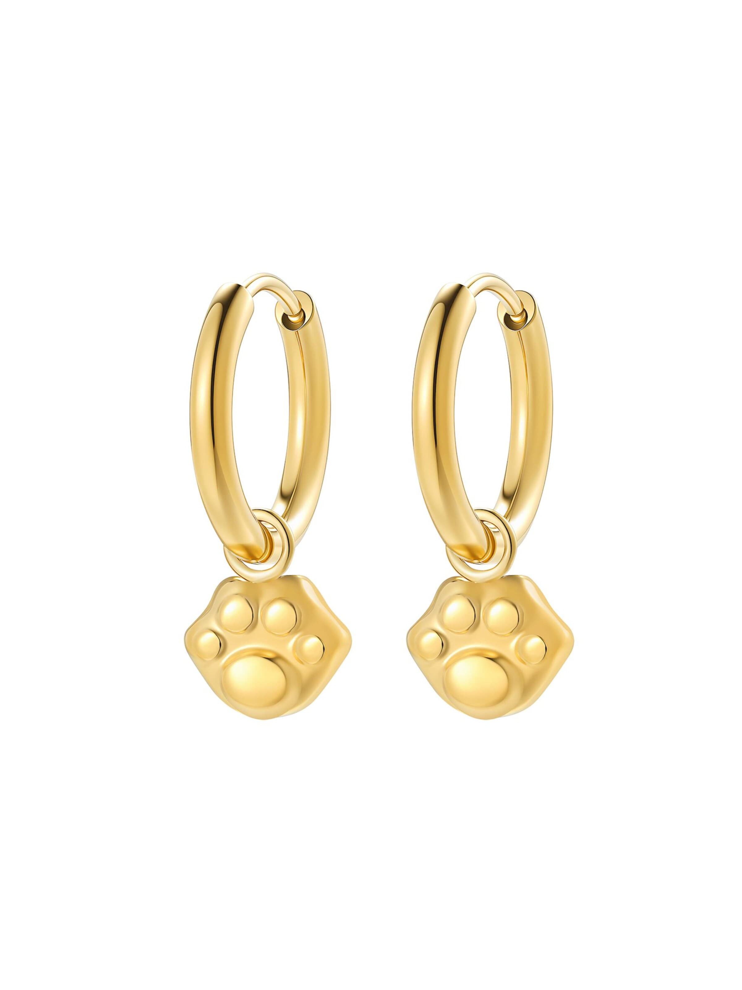 Hey Happiness Oorbel 'Paw' in Goud