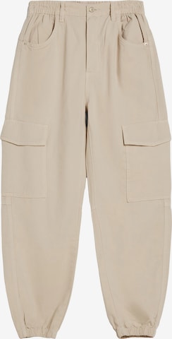 Pantaloni cargo di Bershka in beige: frontale
