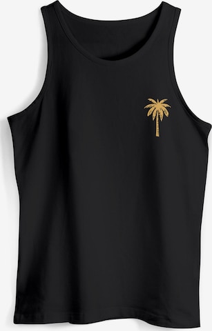 Neverless Shirt 'Palme' in Black: front