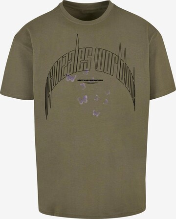 MJ Gonzales T-Shirt 'Metamorphose' in Grün: predná strana