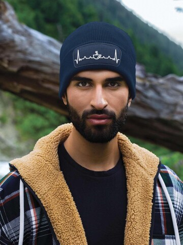 Youth Designz Beanie 'Heartbeat Kaffee' in Blue