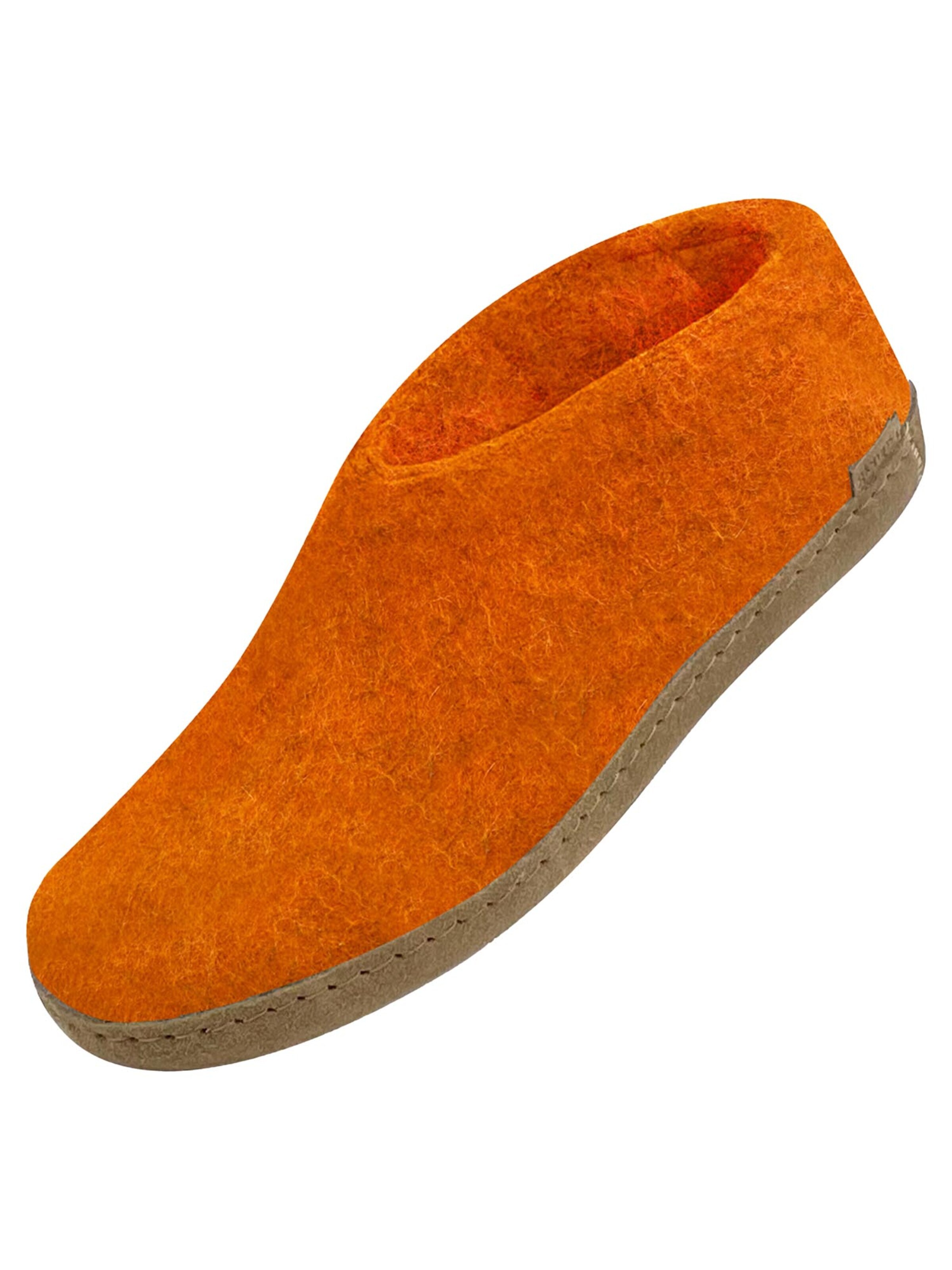 Glerups Slipper 'Ledersohle' in Orange