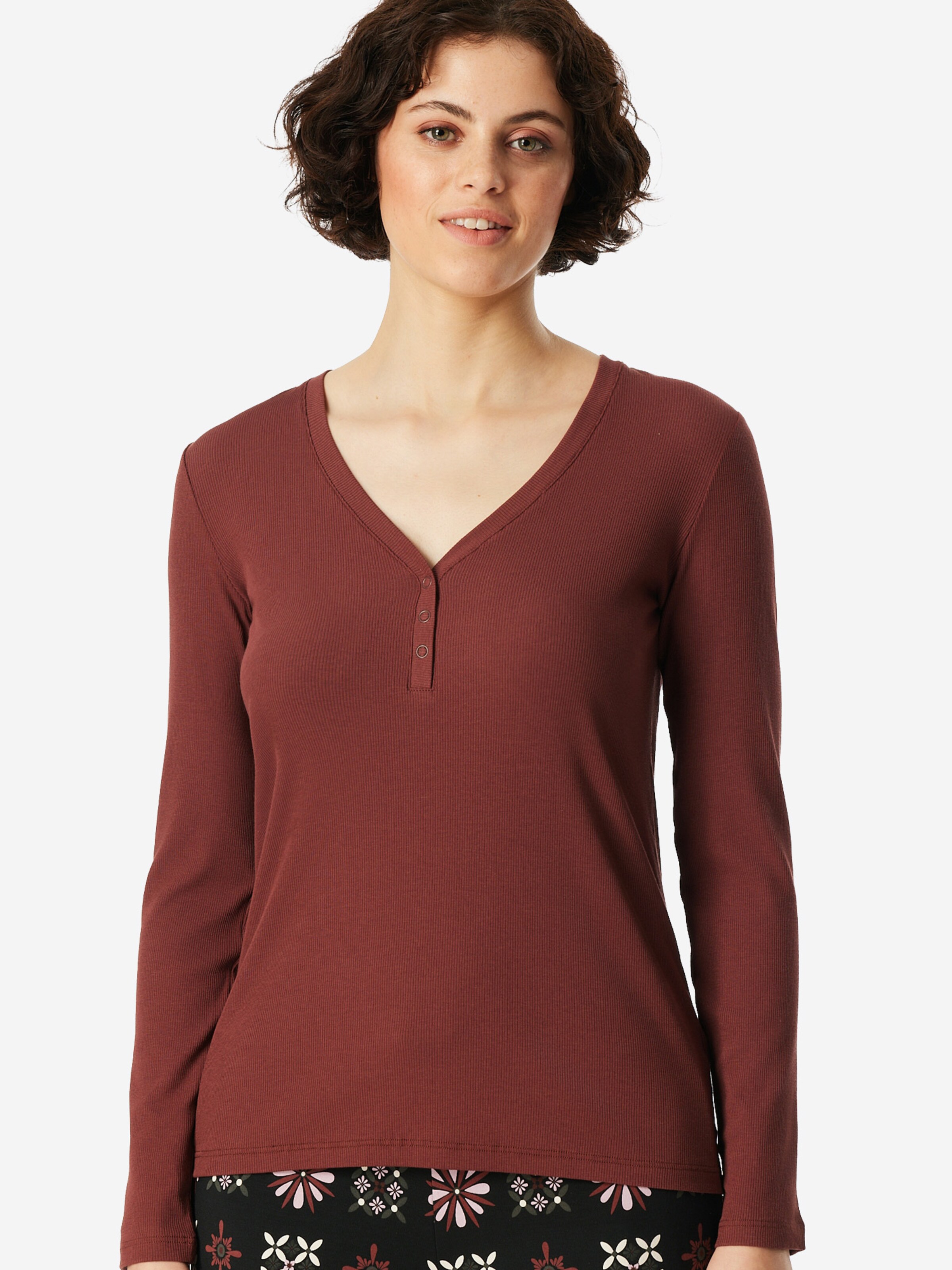 SCHIESSER Pyjamaoberteil ' Mix + Relax ' in Rot: Vorderseite