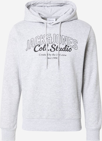 JACK & JONES Sweatshirt 'JJMAKOTO' in Grey: front