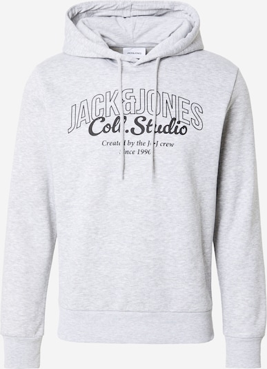 JACK & JONES Collegepaita 'JJMAKOTO' värissä vaaleanharmaa / musta, Tuotenäkymä