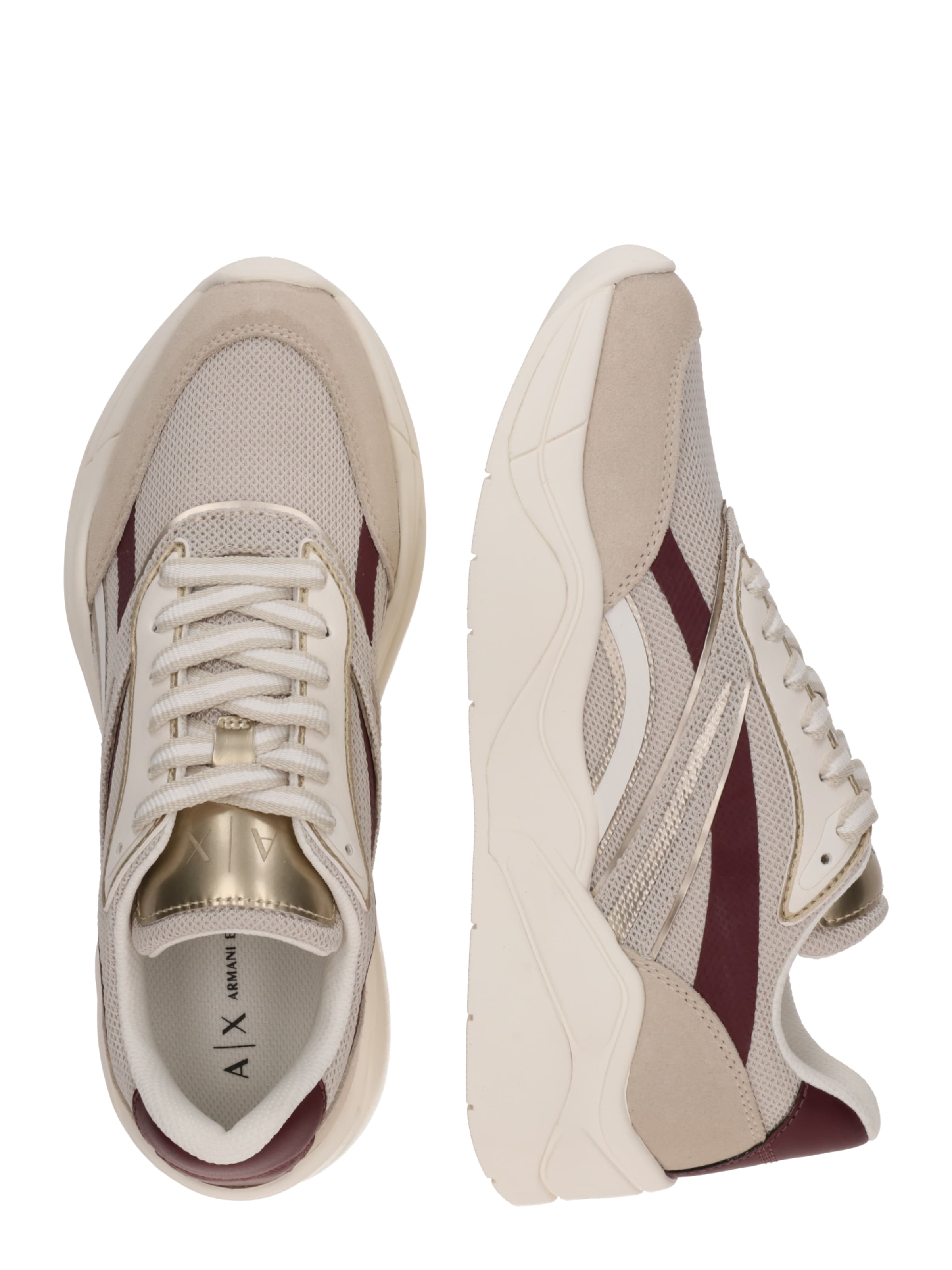 ARMANI EXCHANGE Platform trainers 'CHER' in Beige