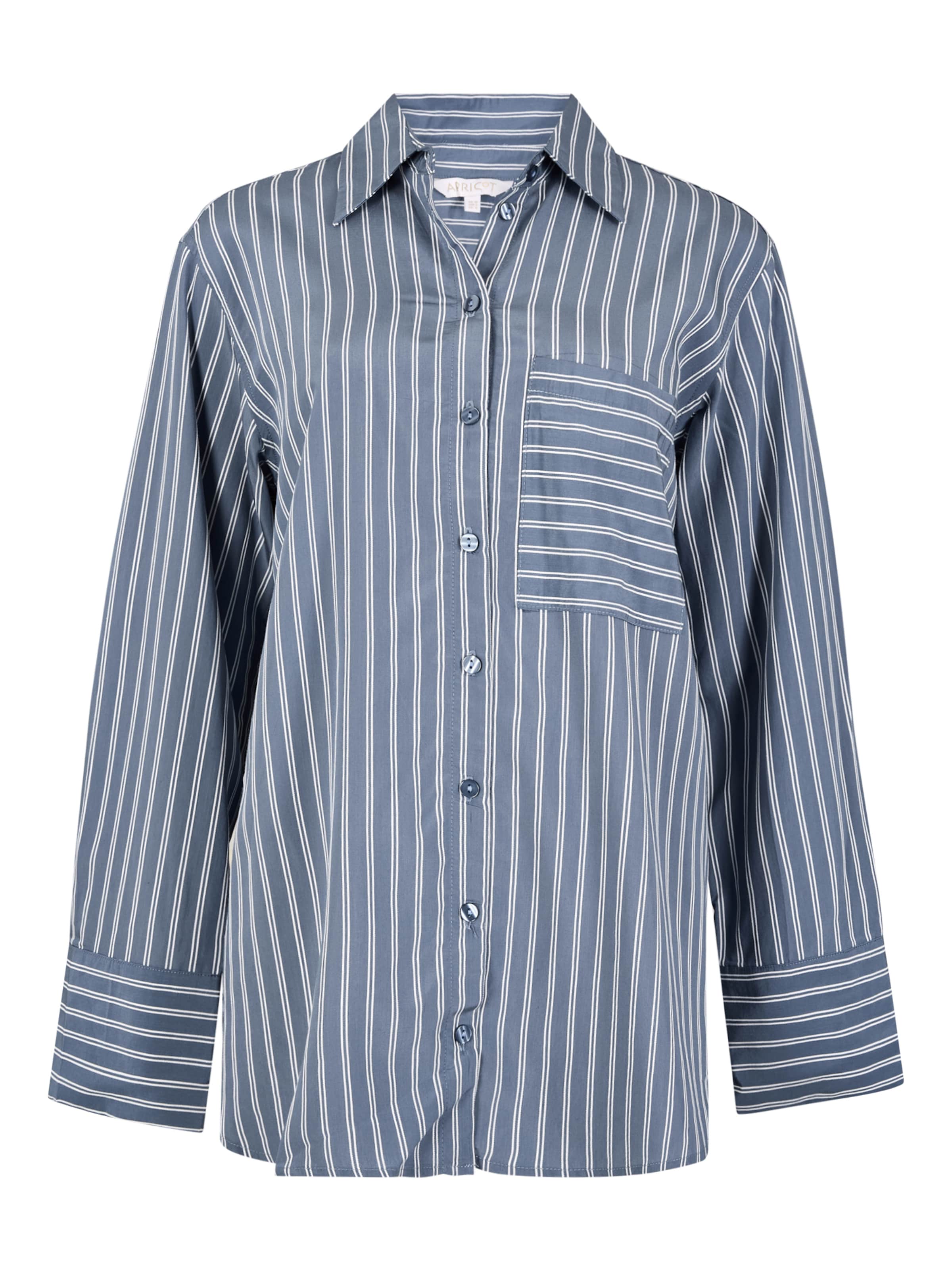 Apricot Oversized Stripe Shirt ' ' in Blau: Vorderseite