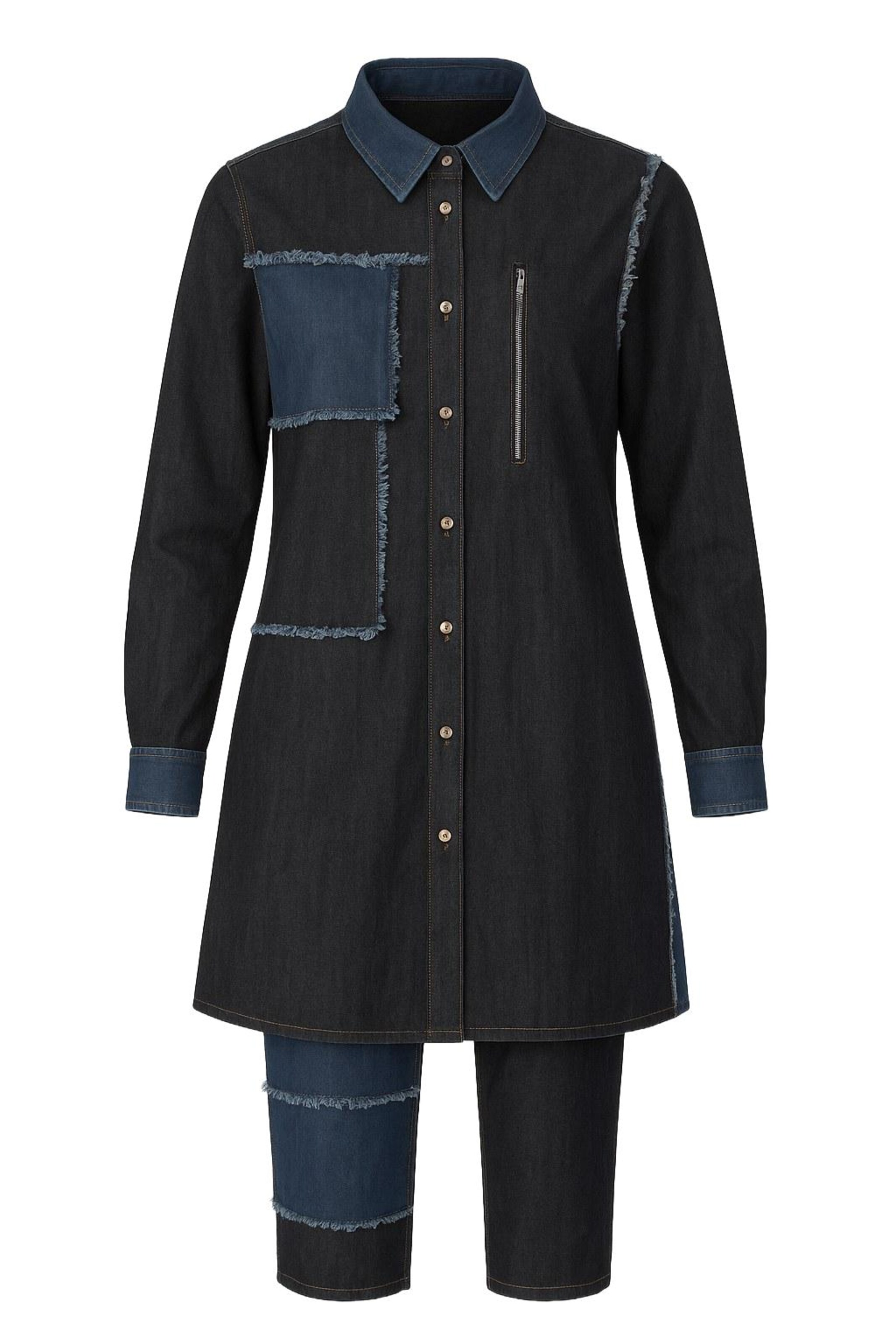 MODAMIHRAM Hosenanzug in Schwarz: Vorderseite